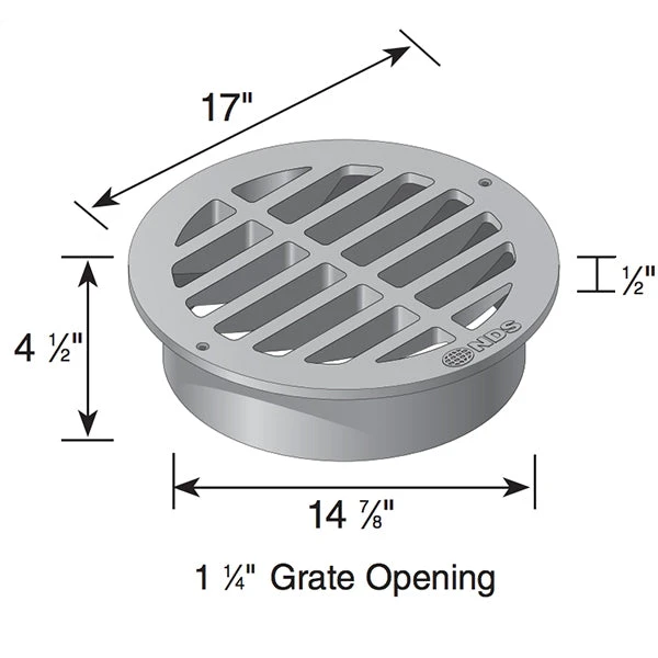 NDS - 1512 - 15" Round Grate Green 4 NDS - 1512 - 15" Round Grate Green - Image 2