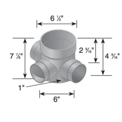 NDS - 350 - 4 Way 3 & 4" Outlet