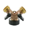 Orbit - 58248N - Garden Hose Brass Y With Shutoff 2 Orbit - 58248N - Garden Hose Brass Y With Shutoff -Sprinkler Supply Store Sales 58248N 1 1