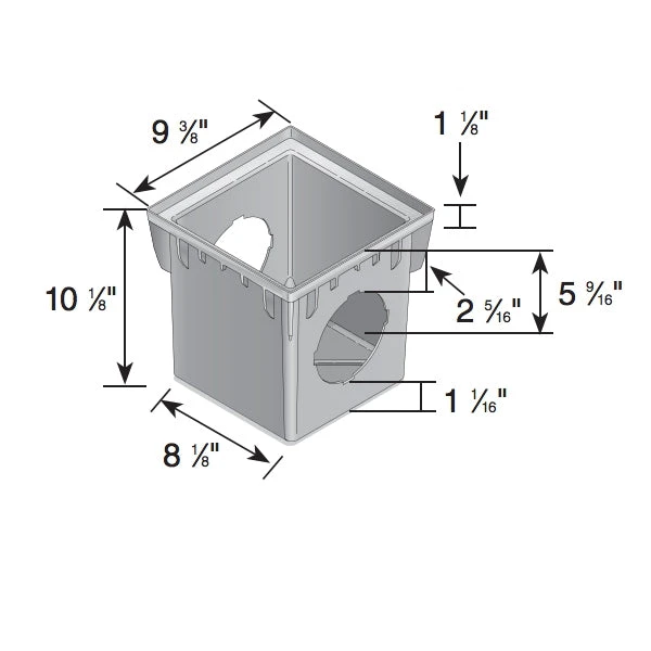 NDS - 900 - 9X9" BASIN 2 OPENINGS 4 NDS - 900 - 9X9" BASIN 2 OPENINGS - Image 2