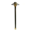 Unique - C6-NL - 6" Centaurus Path Light 18" Riser Brass Housing Weathered Brass Finish No Lamp -Sprinkler Supply Store Sales Centaurus6