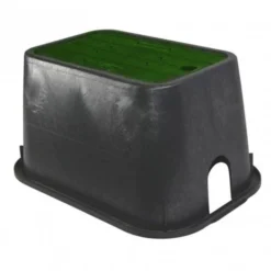 NDS - D1000-SG - RES 10"x15"x10" Box And Drop-In Lid, Green Lid/Black Body