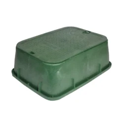 NDS - 116TBC - Standard Valve Box Tapered Rectangle 14 In. X 19 In. X 6 In.H Green Box/Green Lid Overlapping ICV
