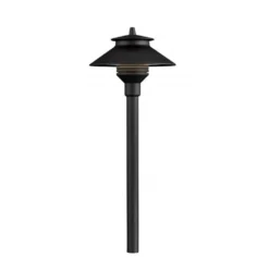 FX Luminaire - PLLED20W12RFB - PL Path Light 12" Riser Aluminum Flat Black Finish 1.6W 2700K LED
